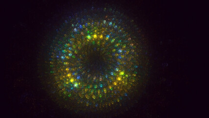 3D rendering abstract multicolor technology fractal light background