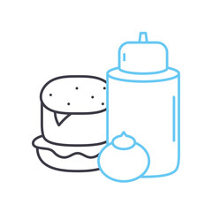 cafe and restaurant line icon, outline symbol, vector illustration, concept sign