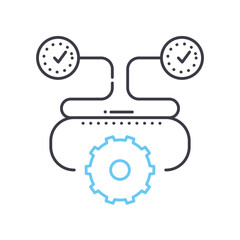 execution line icon, outline symbol, vector illustration, concept sign