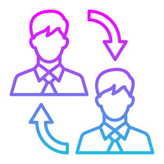 B2b Line Gradient Icon