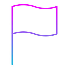 Flag Line Gradient Icon