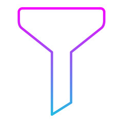 Funnel Line Gradient Icon