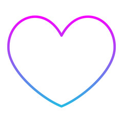Heart Line Gradient Icon