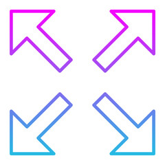 Maximize Line Gradient Icon