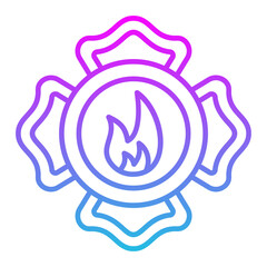Emblem Line Gradient Icon