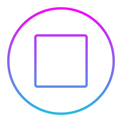 Fototapeta premium Stop Line Gradient Icon