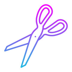 Scissor Line Gradient Icon