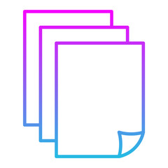 Paper Line Gradient Icon
