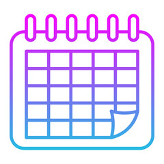Calendar Line Gradient Icon