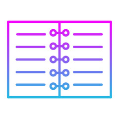 Notebook Line Gradient Icon