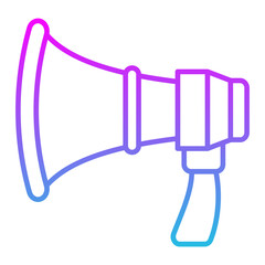 Loud Speaker Line Gradient Icon