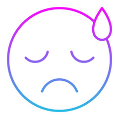 Upset Line Gradient Icon