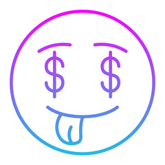 Greed Line Gradient Icon
