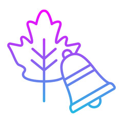 Autumn Bell Line Gradient Icon