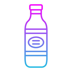 Bottle Line Gradient Icon