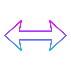 Horizontal Line Gradient Icon