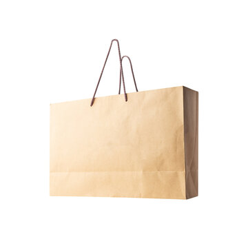 Brown Paper Shopping Bag Cutout, Png File.