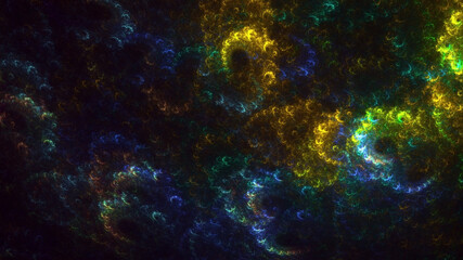 3D rendering abstract colorful fractal light background