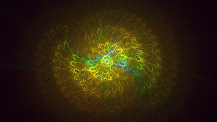 3D rendering abstract round light background