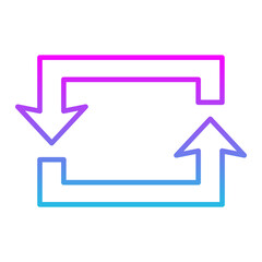 Rectangular Line Gradient Icon