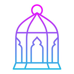 Lantern Line Gradient Icon