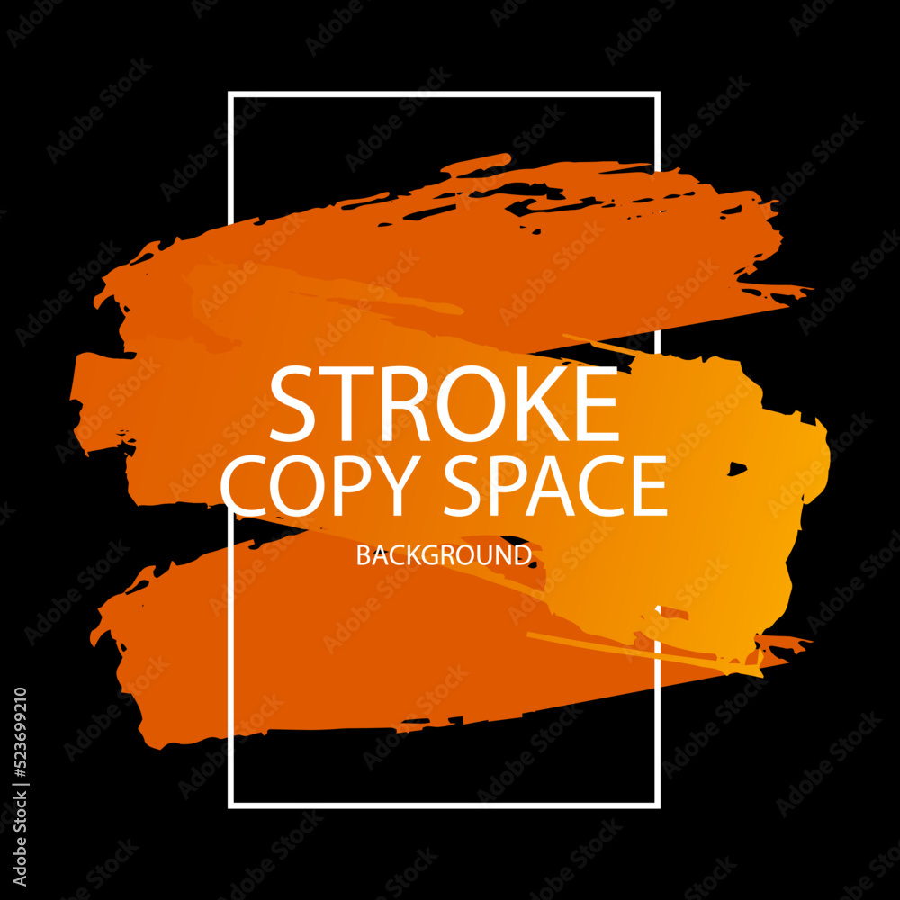 Poster Colorful Gradient ink strokes for graphic design elements, copy space and lower third. Abstract Chinese brush strokes for tittle text effect template in vector illustration