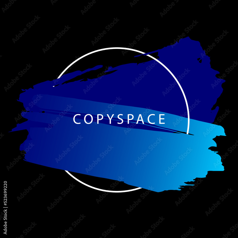 Leinwandbilder colorful gradient ink strokes for graphic design elements, copy space and lower third. abstract chin