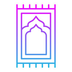 Sajadah Line Gradient Icon