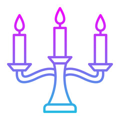 Candle Line Gradient Icon