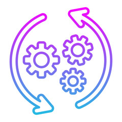 Setting Process Line Gradient Icon
