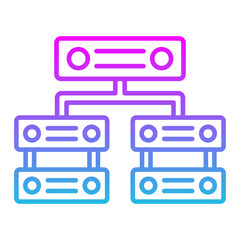 Servers Line Gradient Icon