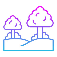 Forest Line Gradient Icon