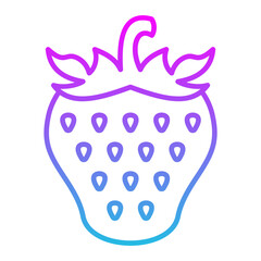 Strawberry Line Gradient Icon