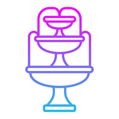 Fountain Line Gradient Icon