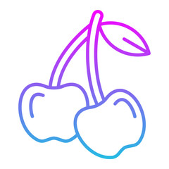Cherry Line Gradient Icon