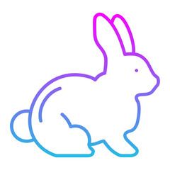 Rabbit Line Gradient Icon