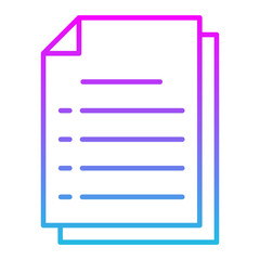 Fototapeta premium Paper Line Gradient Icon