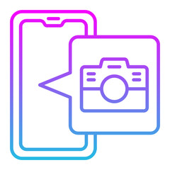 Camera Line Gradient Icon