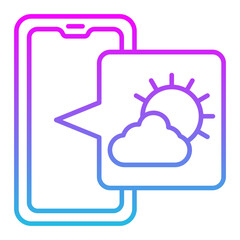 Weather Line Gradient Icon