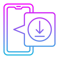 Downloads Line Gradient Icon
