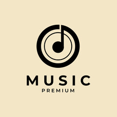 Music vector logo illustration design template
