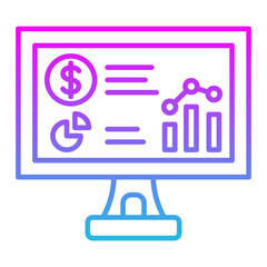 Analytic Line Gradient Icon