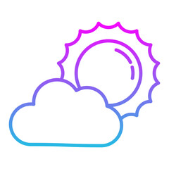 Sunny Line Gradient Icon