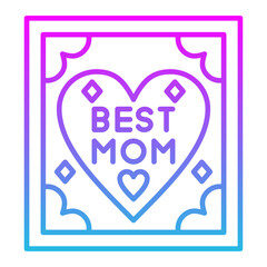 Best Mom Line Gradient Icon