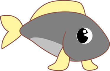 Cute Cartoon Sea Animal fish Character