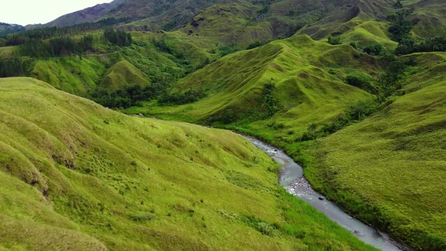 DRONE SHOT OF A STREAM