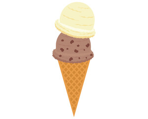 ダブルのアイスクリーム