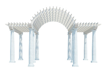 3d Render Building Structure On White