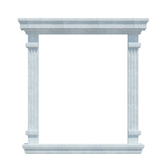 Fototapeta premium 3d Render Building Structure On White