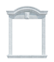 Obraz premium 3d Render Building Structure On White